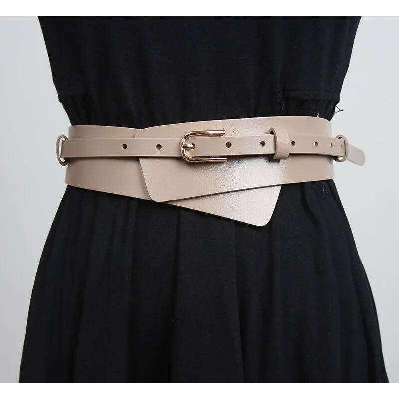 Women Head Layer Cowhide Suit Coat Wide Waistband ins Style Fashion European American Genuine Leather Waist Seal for Woman Z260226