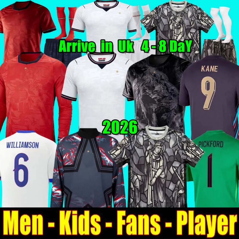 england world cup 2026 Soccer Jersey Men Kids KANES BELLINGHAMS MAINOOS BOWEN RICE FODEN GORDON TONEY PALMER PICKFORD Football Shirt Soccer Uniforms WOMEN 2025 26 27