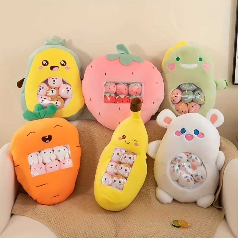 1pc Fruit Avocado and Carrots Creative Doll Snack Bag and Cushion - Large Size Y260314