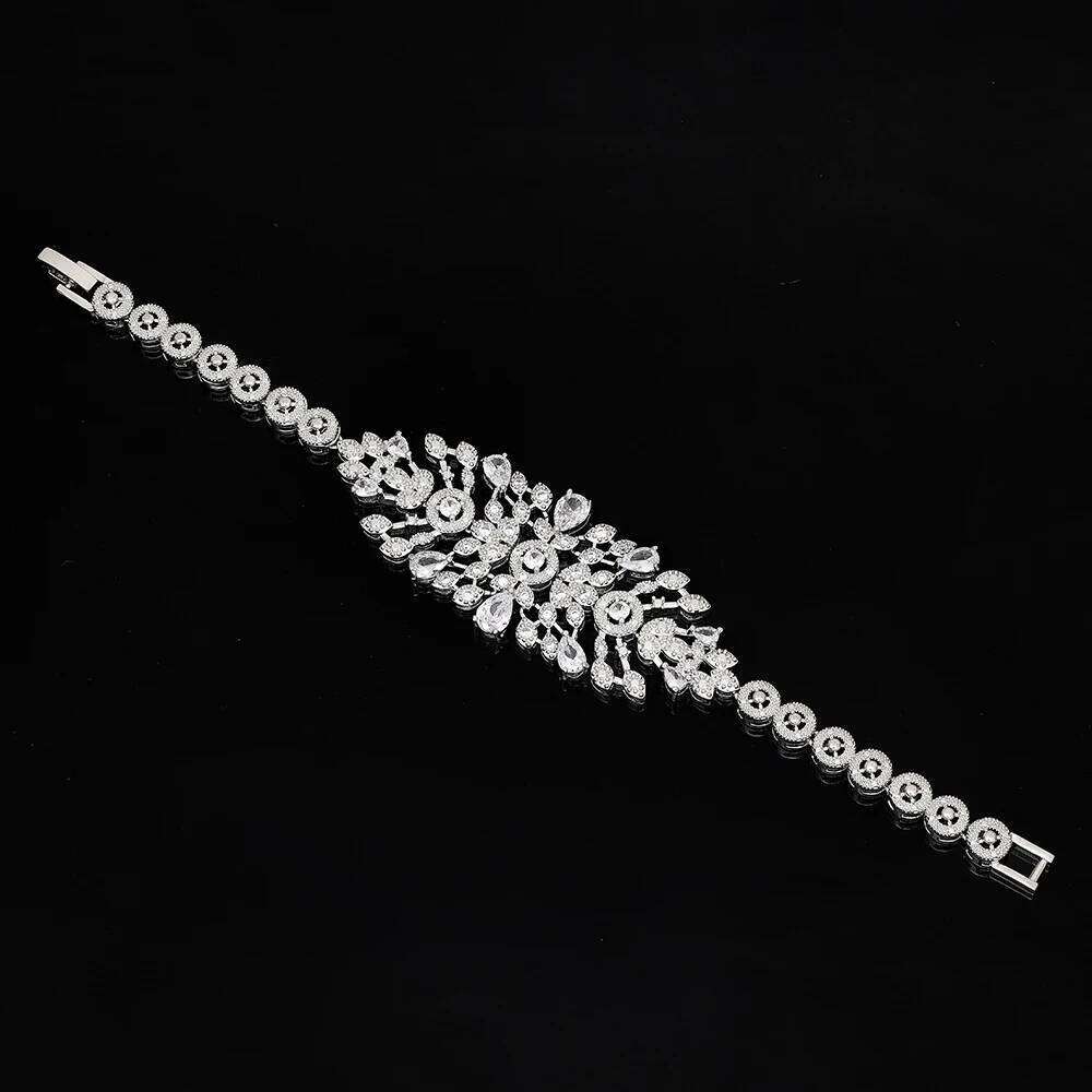 Luxury Big4 pcs Jewelry Set With Cubic Zirconia for Women Bridal Party Wedding Accessories indina Saudi Arabic Dubai Z260313