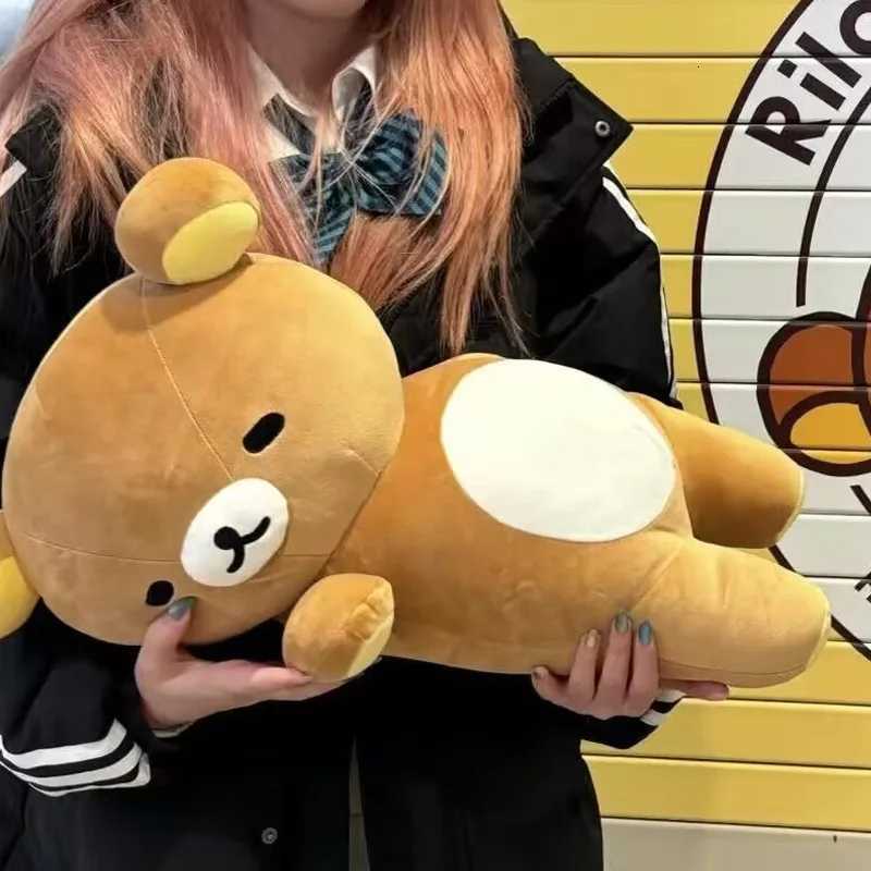 36/52/72cm Kawaii Fatty Rilakkumas Plush Toys Doll Sleeping Hug Pillow Cute Room Decor Soft Sofa Cushion Festival Surprise Gifts Y260314