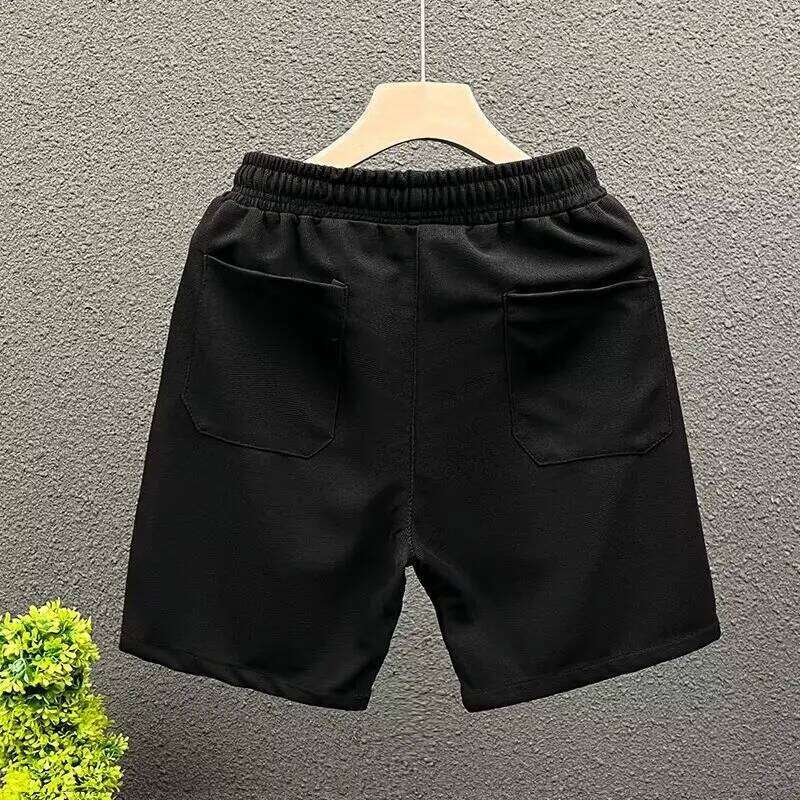 High End Casual Shorts Men's 2024 Summer New Trend Thin Style Trendy Sports Slim Fit Five Quarter Pants Streetwear Fitness Z260314