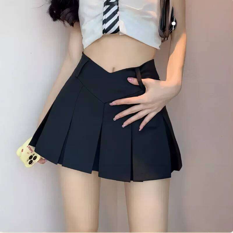 New Summer Sexy V-Waist Casual Women's Street Wear Girls Mini Pleated Skirt, Essential for Ball, Party, and Date Z260314
