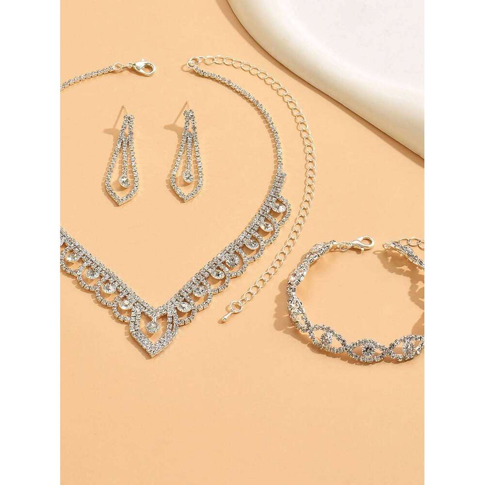 Women's Claw Chain Design Hollow Earrings Necklace Bracelet Jewelry Set Wedding Banquet Party Holiday Gift Z260313