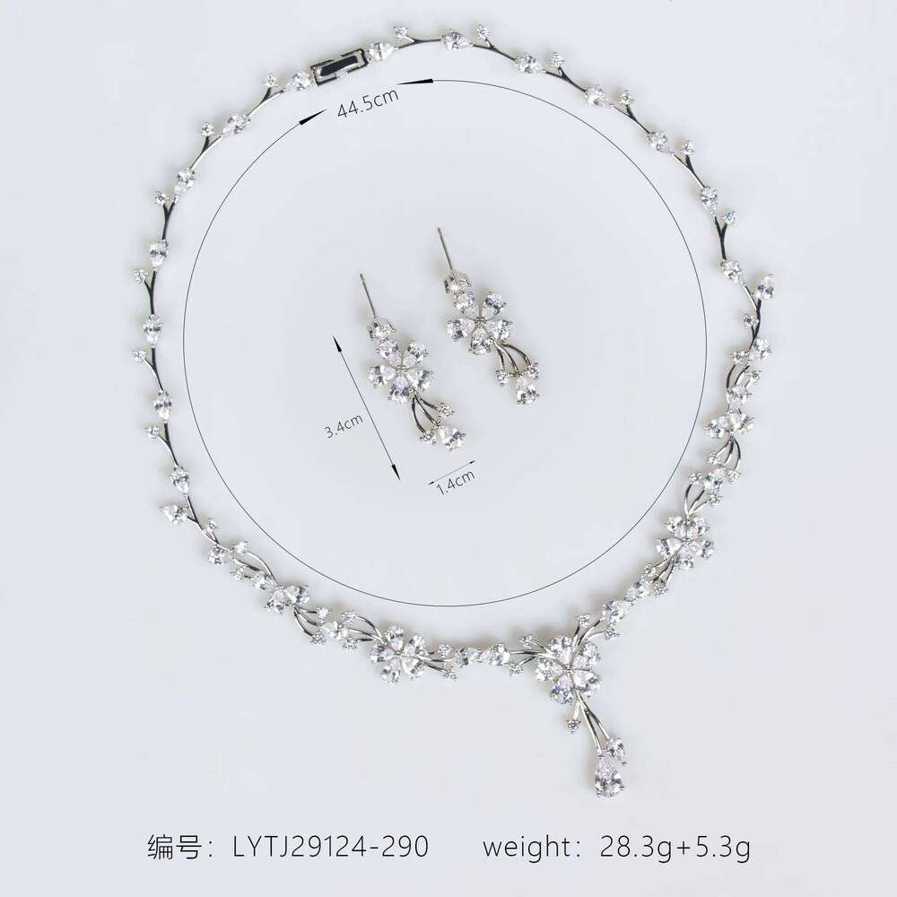 Luxury Bridal Jewelry Sets Wedding Zirconia CZ Women Earring Set For Bride Party Prom Jewellery Pendant Necklace Z260313