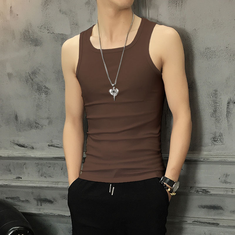 Fashionable Summer Polo Men's Sleeveless Vest Tank Top For Sports And Fitness Summer Men's Designer Hoodie Solid Designer T-shirt Color Shortsleeve