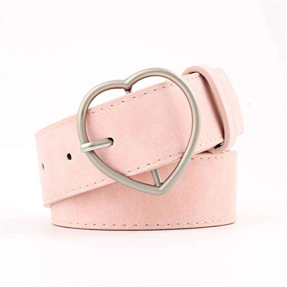 New Design Beige Love Buckle Waist Women Female Leather for Jeans Korean Fashion Ladies Accessories Belts Z260226