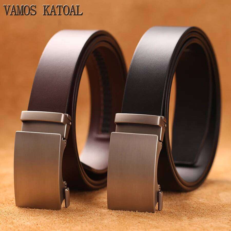Cow For Men Formal Automatic Buckle Belt Genuine Leather Mens business Strap Z260226