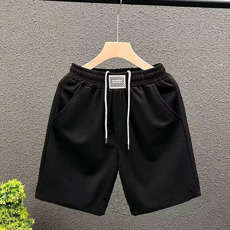 High End Casual Shorts Men's 2024 Summer New Trend Thin Style Trendy Sports Slim Fit Five Quarter Pants Streetwear Fitness Z260314