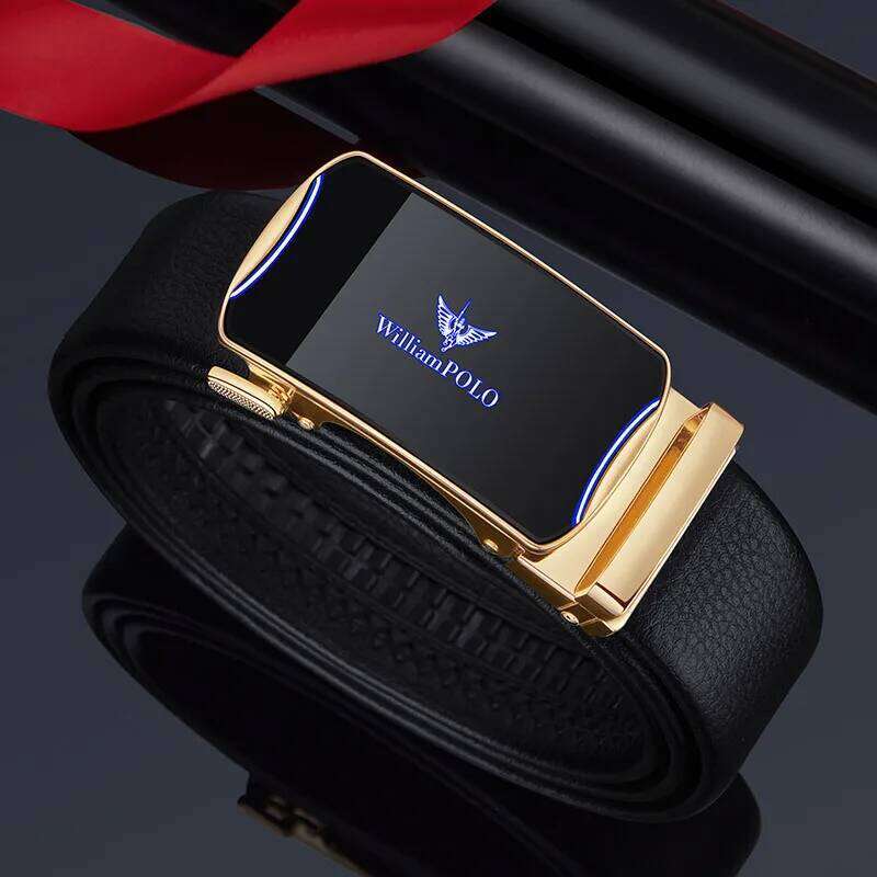 Leather men's leather automatic buckle business first layer cowhide youth casual simple belt men trend Z260226