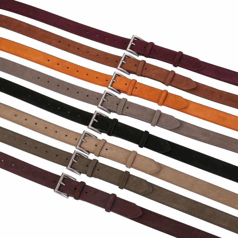 Vintage Suede Leather Belt Women 2025 New Simple Classic Wide Waist Belts for Jeans Z260226