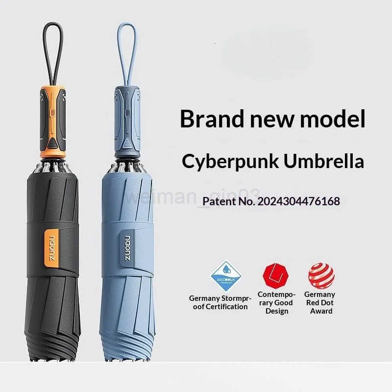 Fully automatic umbrella windproof and heavy rain special car reverse folding umbrella H260314