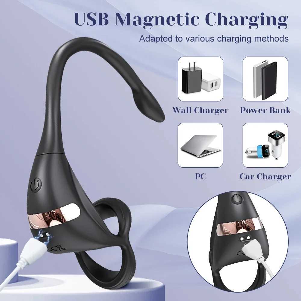 Vibrating Cock Ring Male Prostate Massager Stimulator for Men APP Control Sex Toy for Couples Anal Vibrator Penis Ring Butt PlugXJ260314