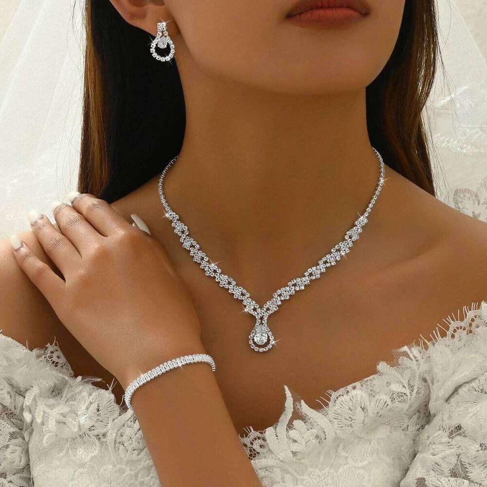 3/4PC women's fashion earrings, necklaces, bracelets, jewelry sets, wedding banquets, parties, holiday gifts Z260313