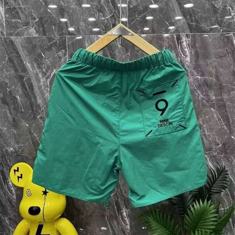 New Men's Casual Beach Breathable Quick Dry Vintage Personality Hip Hop High Street Streetwear Drawstring Shorts Z260314