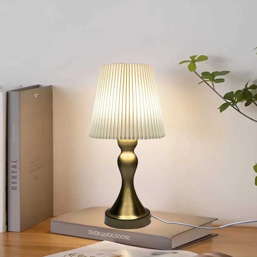 1 USB-powered LED folding light with aluminium alloy metal base - modern Nordic style dimmable night light for bedroom desk dec Y260314