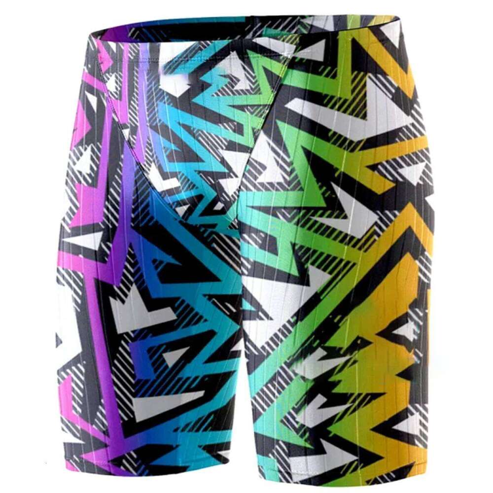 Men Jammer Swimming Professional Swim Surf Trunks Summer Beach Lycra Quick Dry Gym Tights Shorts Z260314