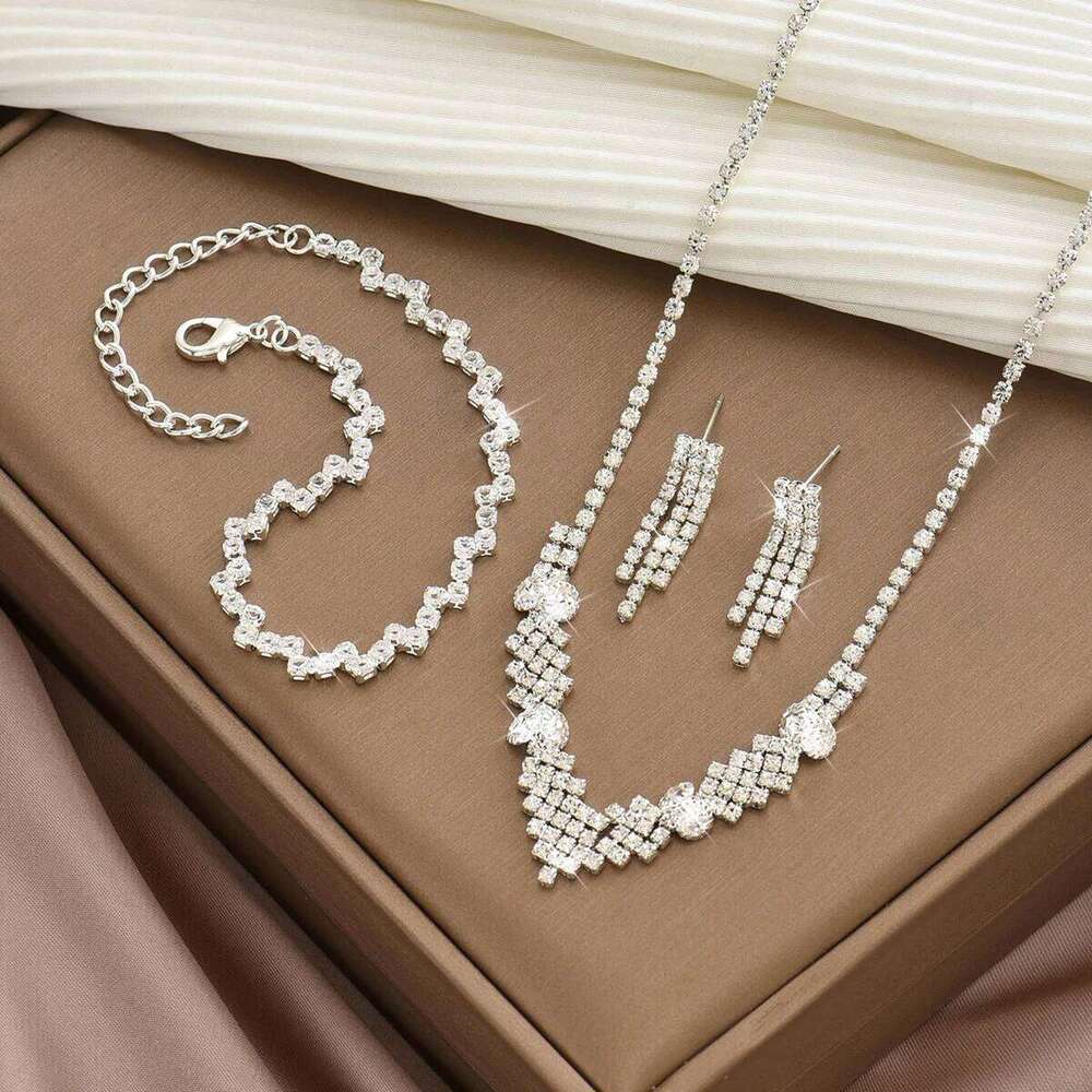 European and American retro necklace set, women's cross-border jewelry, bride's wedding accessories Z260313