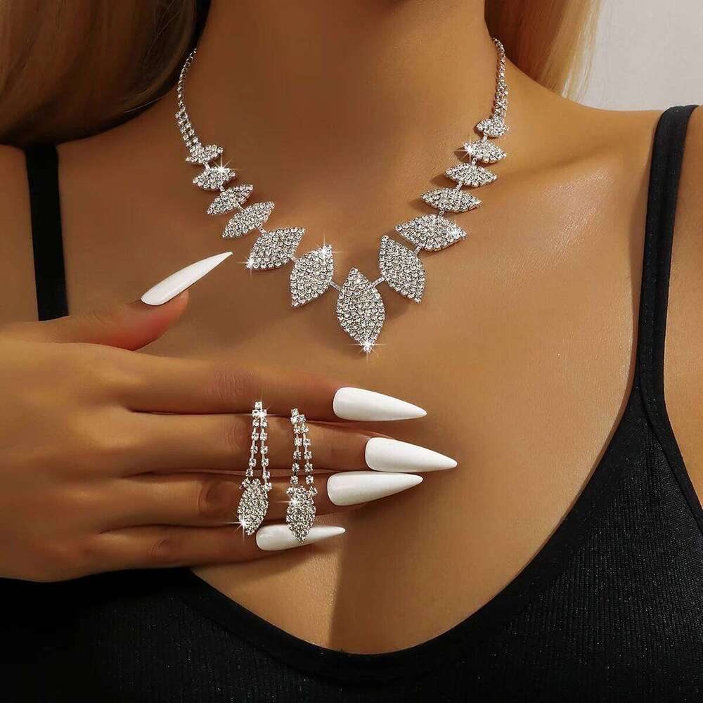 Ladies' Fashion Design Geometric Series Necklace Earrings Jewelry Set Suitable for Wedding, Party, Festival Gifts Z260313