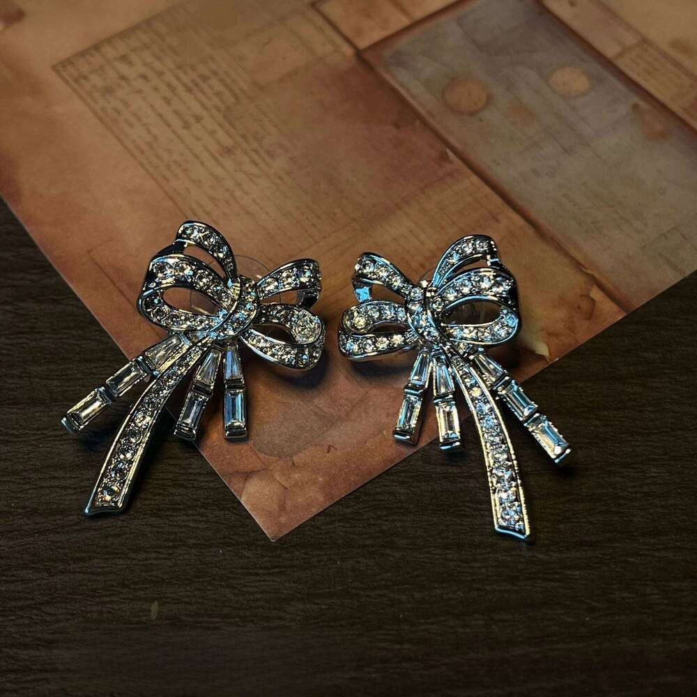 3pcs Elegant Vintage Jewelry Set for Women Bow Pearl Necklace Shiny Crystal Choker Bridal Wedding Earrings Party Z260313