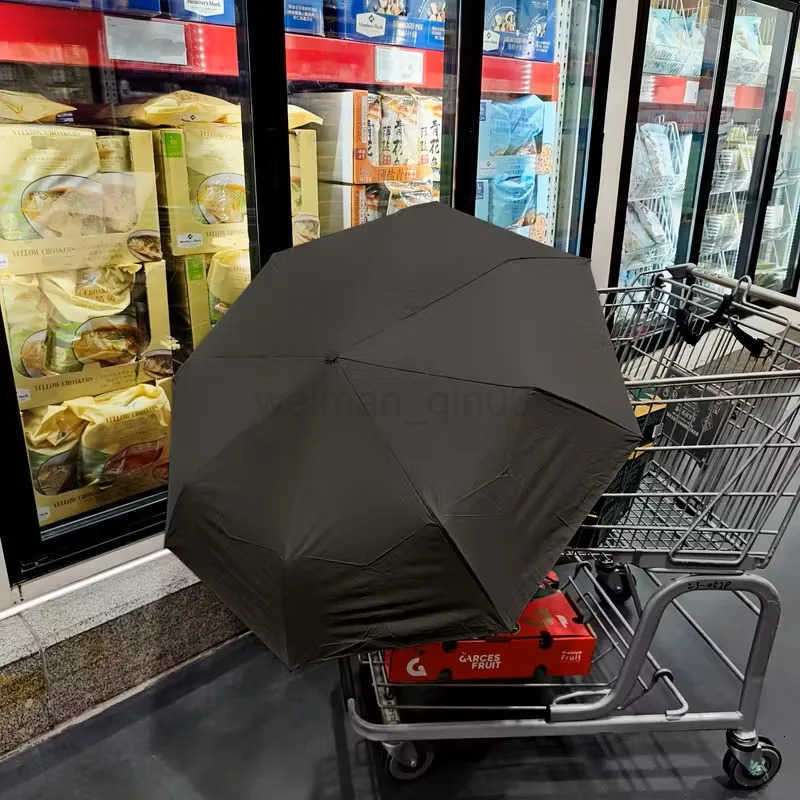 16-Bone Automatic Umbrella - Windproof Double-Layer Glass Fiber Frame UPF Sun Protection Shade Umbrella Portable Minimalist H260314