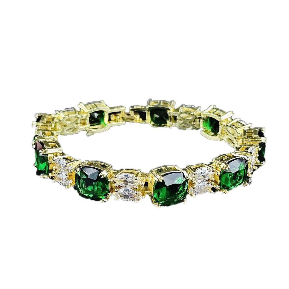 2024 New Green Color Princess Bracelet Bangle for Women Anniversary Gift Jewelry Wholesale S7985 Z260313