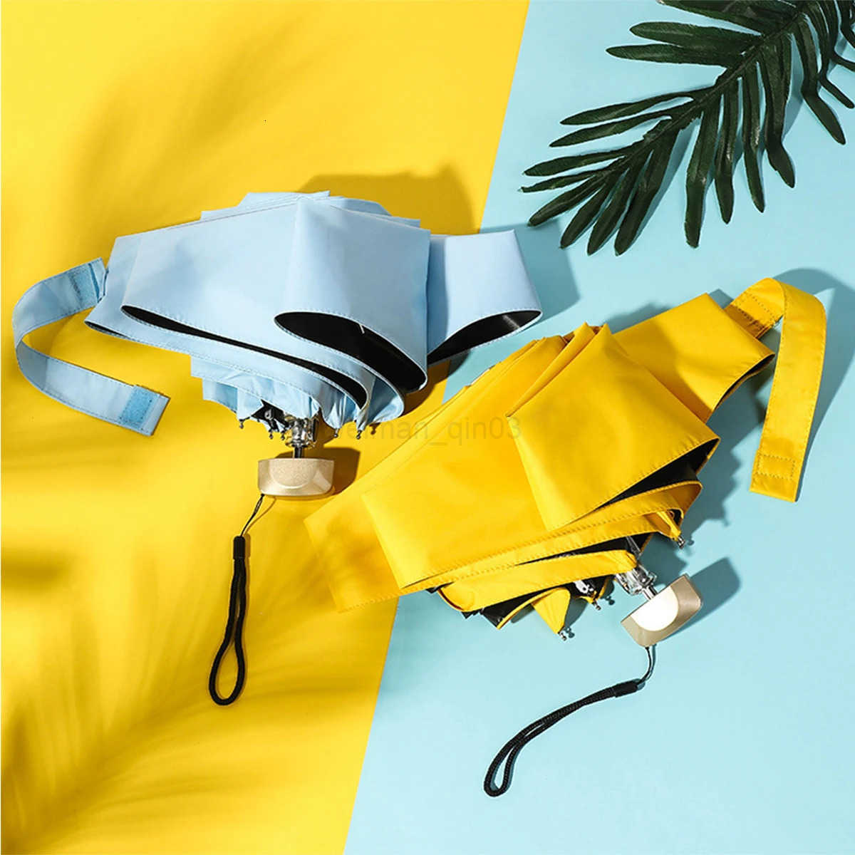 1Pc 55 Off Mini Sun Umbrella Pocket Rain Umbrella Vinyl Folding UV Ultraviolet Protection Sun Shade Pocket Parasol Capsule H260314