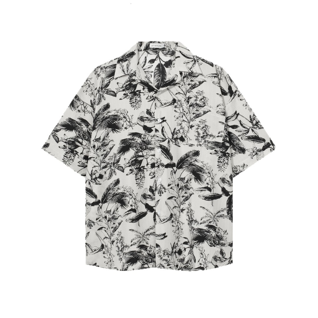 Summer Americanstyle Hong Polo Designer T-shirt Kong Fashion Floral Print Designer Hoodie Beach Seaside Vacation Cool Trendy Stylish Men's Shortsleeve