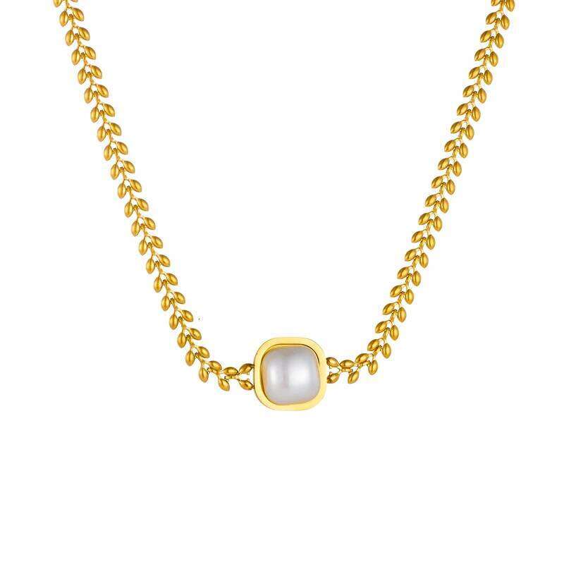 DIEYURO 316L Stainless Steel Square Large Pearl Necklace Earrings Ring For Women Girl New Party Gift Fashion Jewelry Set Bijoux Z260313