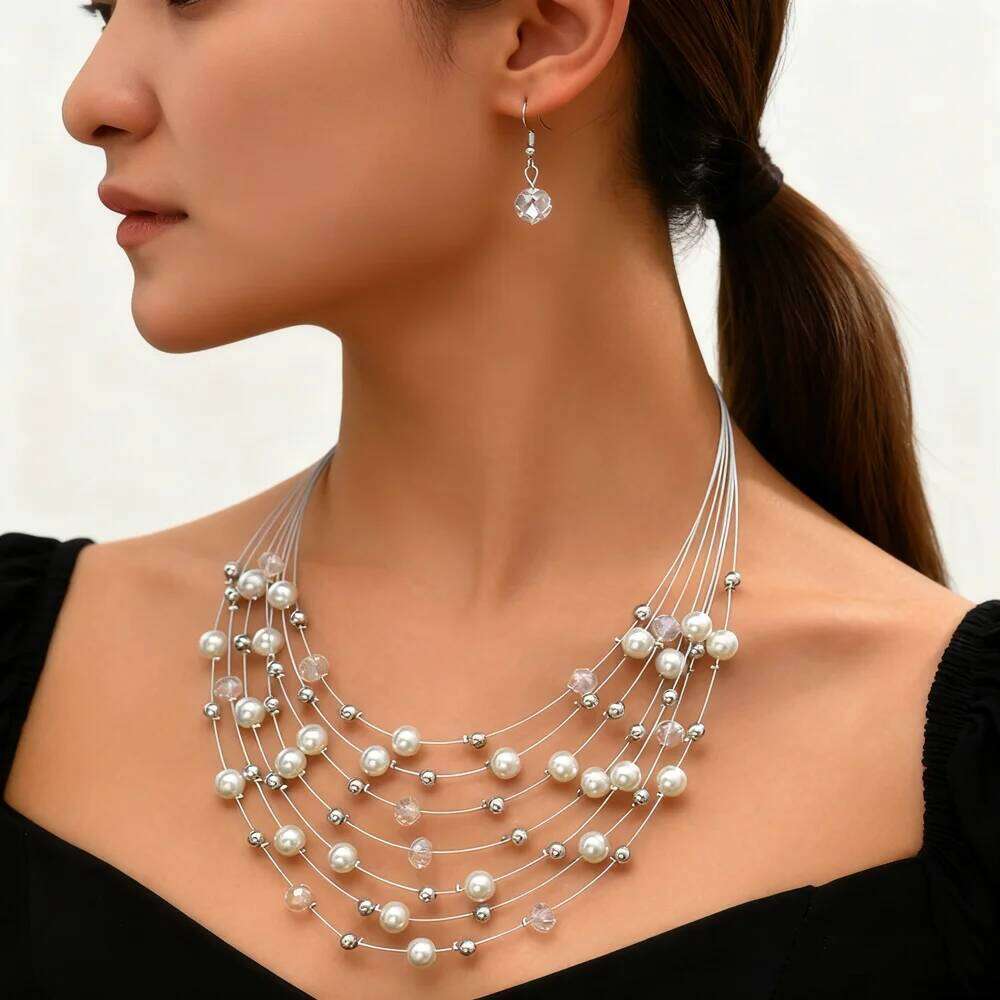Ethnic Earrings For Beaded Mixed Sets Multilayer Choker Necklace Women Jewelry Set Z260313