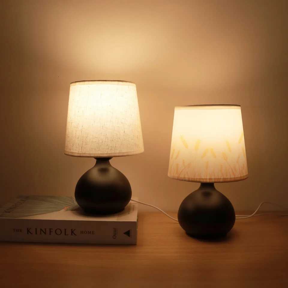 Modern design warm light fabric desk lamp USB with switch home decoration lamp bedside lamp gift lamp Y260314