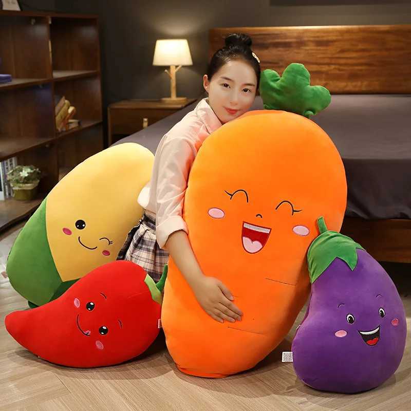 New Cartoon Smile Carrot chili corn Plush toy Cute Simulation eggplant Carrot Pillow Dolls Stuffed Soft Toys for Children Gift Y260314