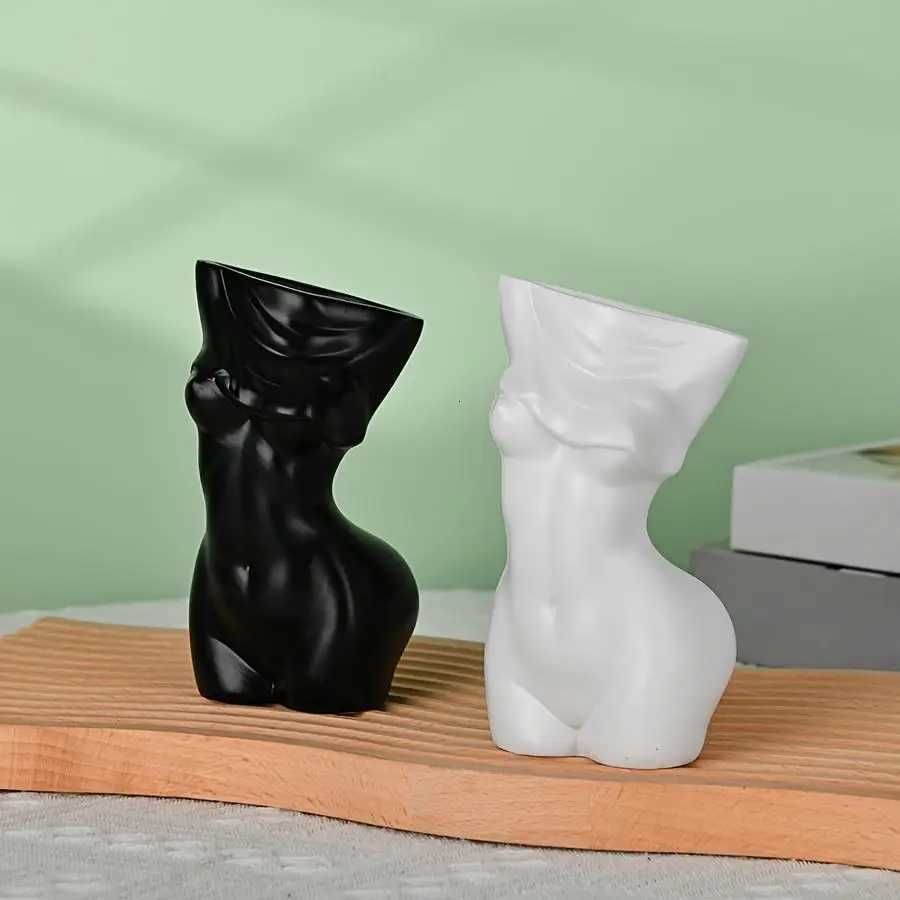 Body vase feminine form Body shape vase Decorative body statue Unique female body vase Womens body vase Ceramic incen Y260314