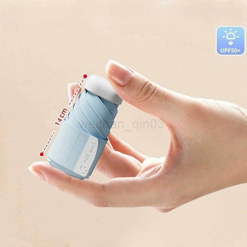 New Mini Portable Travel Umbrella Ultra-lightweight Compact Umbrellas for Rain Sun UV Protection for Kids Women Girls H260314