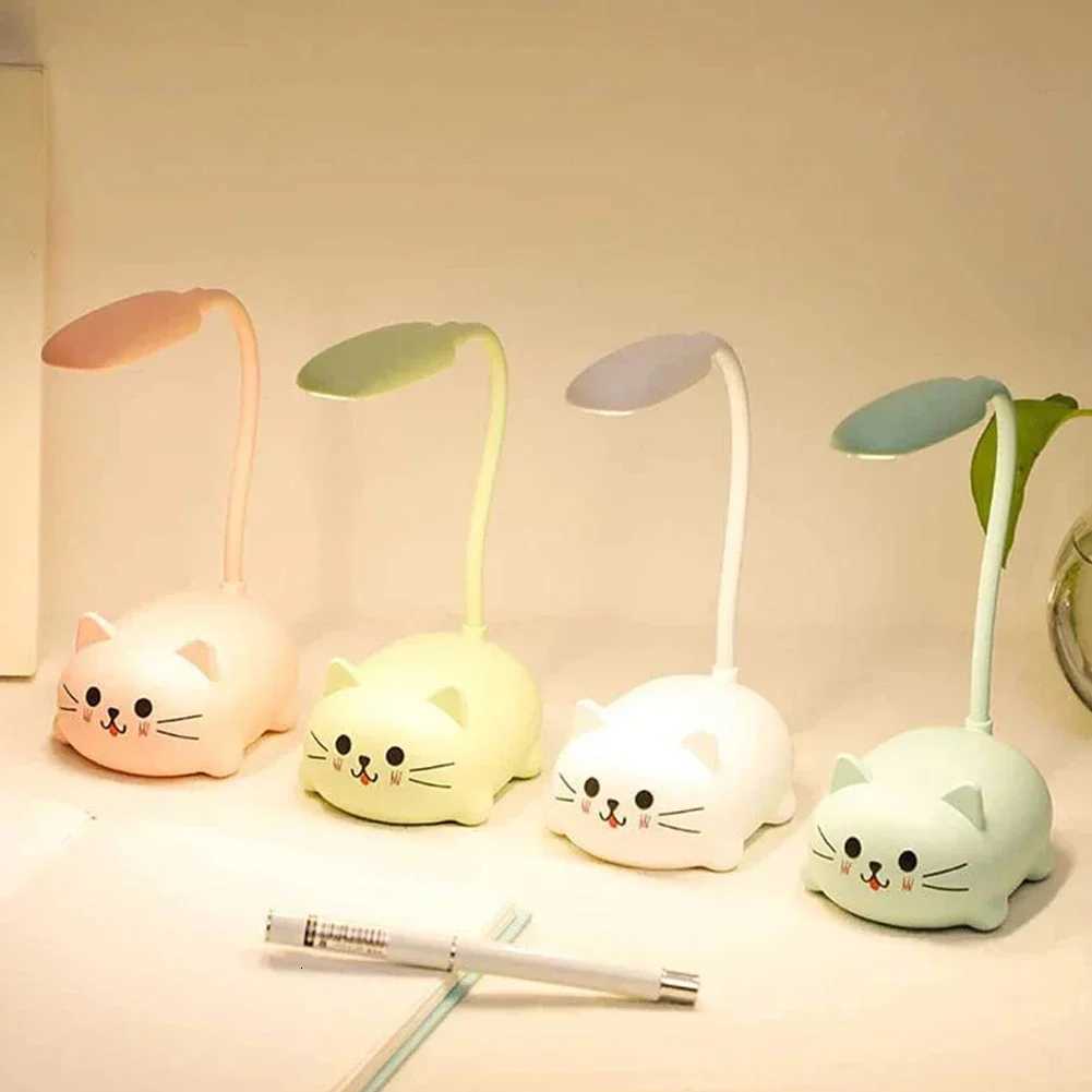 Cartoon Cute Pet Animal Bear Pig Cat Dog Usb Recharge Battery Led Table Night Light Child Eye Protection Warm White Desk Lamp Y260314