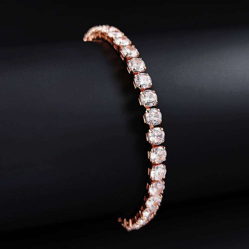 2024 New Arrival Luxury Round rosegold color on hand Bracelet Bangle For Women Anniversary Gift Jewelry Bulk Sell S5787 Z260313