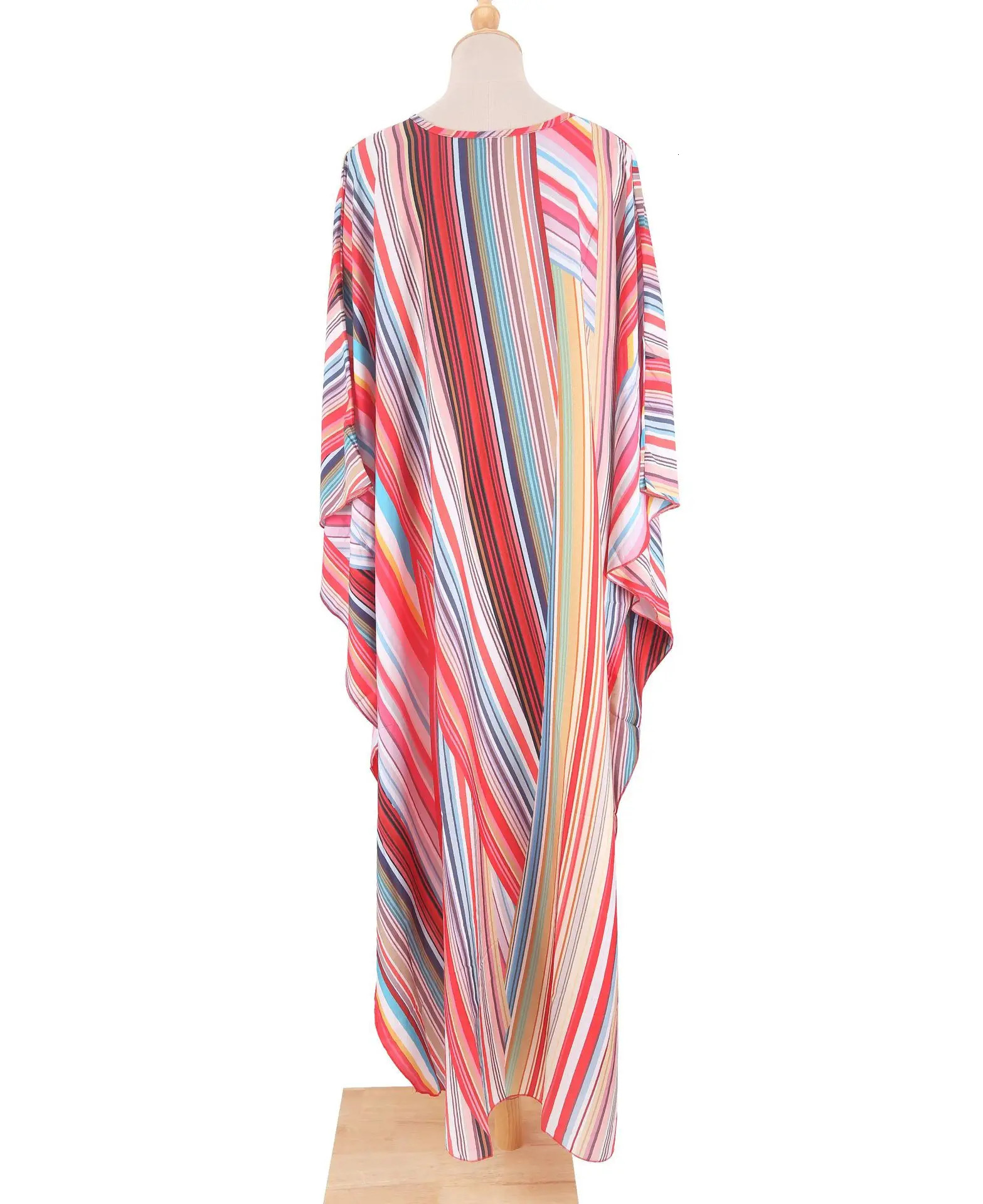 Beach Maxi Dress Plus Size Swimsuit Cover Up Women Ethnic Print Kaftan Holiday Outfits Bathing Suit Cardigan Kimono Femme 260302