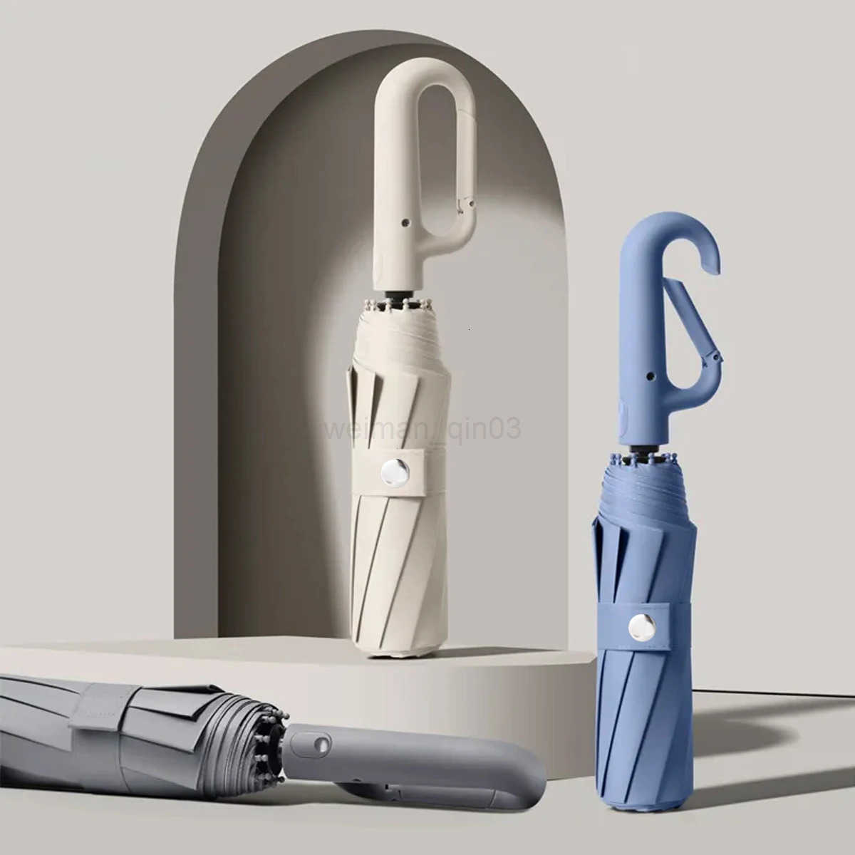 10-Bone Fully Automatic Folding Umbrella Advanced Feeling Sunshine And Dual-Purpose Parasol Extra Large Thickening Reinforcement H260314