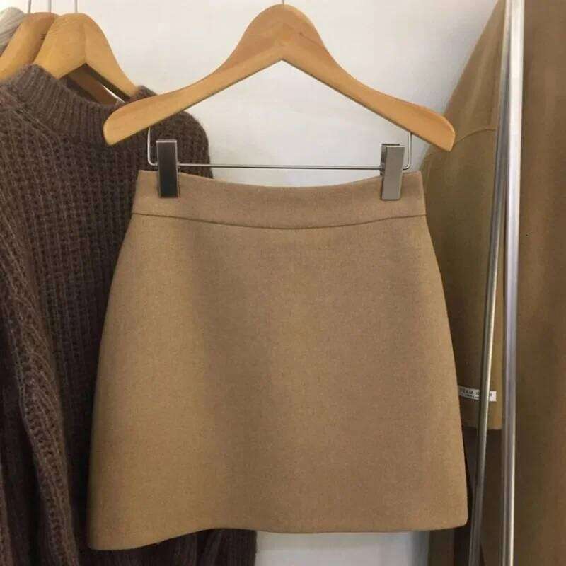 Skirts Women Simple 5XL Korean Fashion High Waist Ladies All-match Elegant Streetwear Button Y2k Skirt A-line Harajuku Chic Ins Z260314