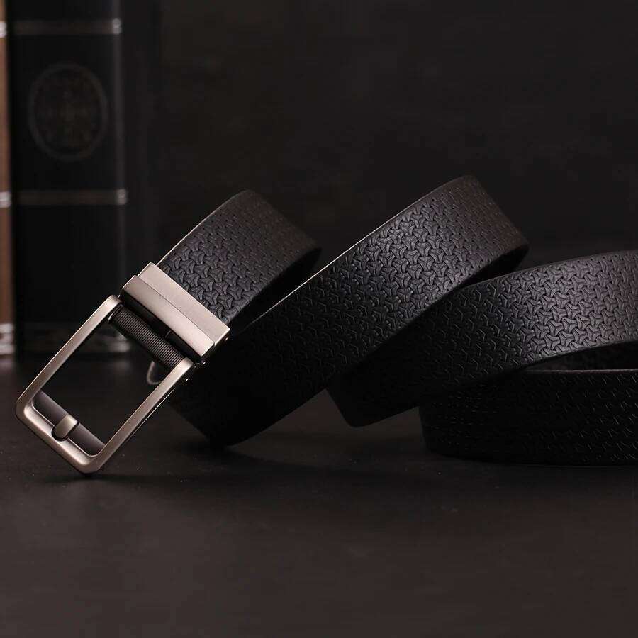 Formal Business Reverse Pull Belts Luxury Genuine Leather Belt Top Quality Automatic Strap Click Buckle Men belt Z260226
