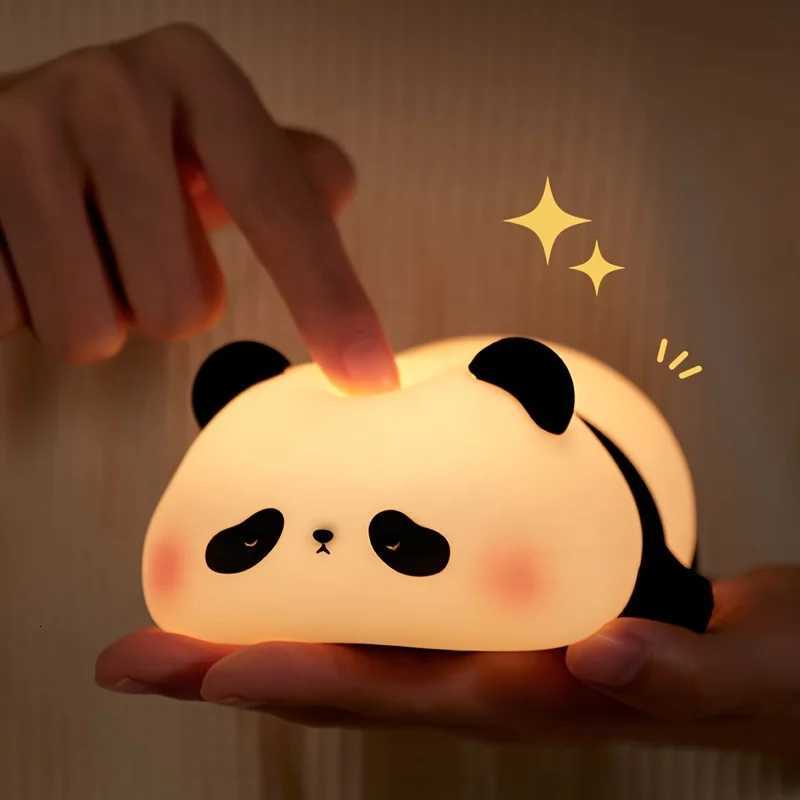 Panda Night Light Rechargeable with Timer Bedside Table Lamp Perfect Christmas or Birthday Gift Panda Room Decor Y260314