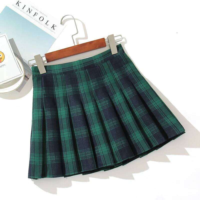 Plaid Mini Skirt Summer A-Line Female Pleated Casual High Waist Women Girls Short Streetwear Student Skirts Z260314