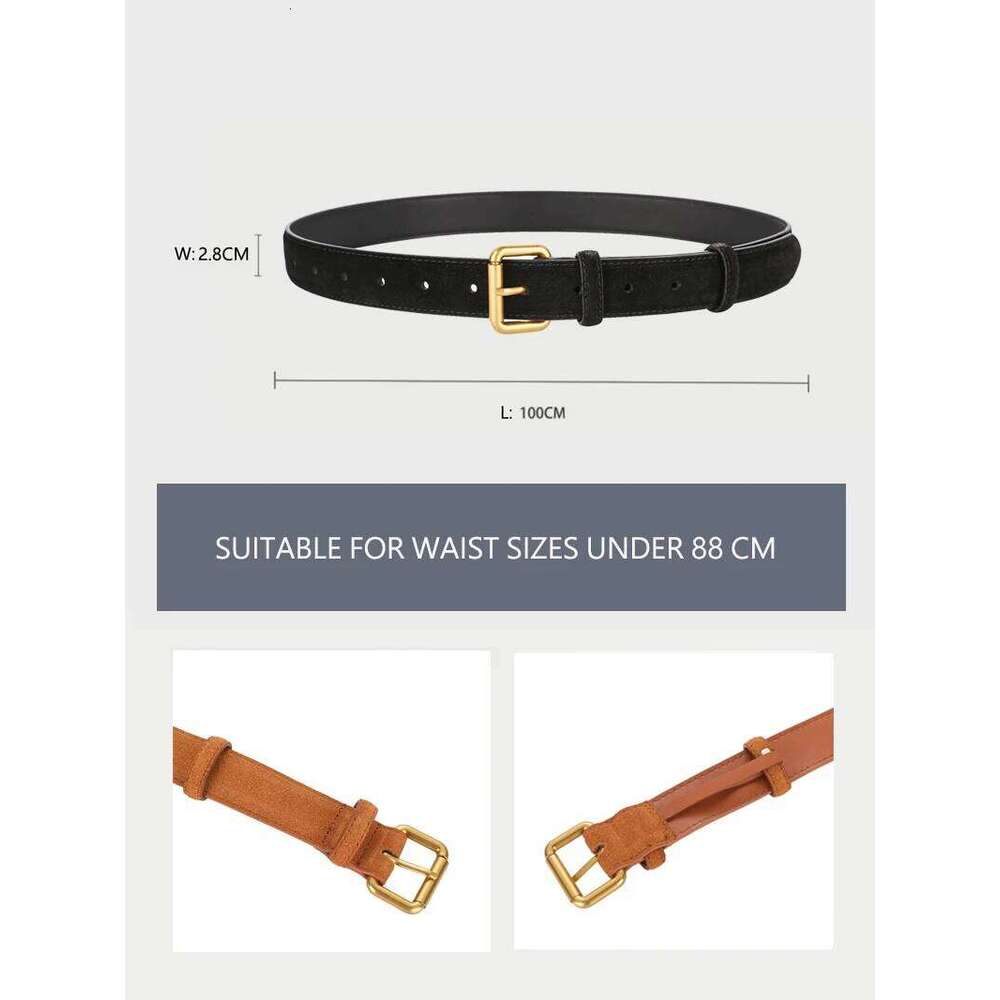 Fashion Suede Cowhide Skinny Belt for Women Trendy Genuine Leather Waistband with Jeans Pants Dress Ladies Thin Belts Z260226