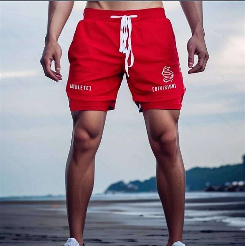NEW 2 IN 1 Sport Running Casual Breathable Double-deck Jogging Quick Dry GYM Fitness Workout Men Shorts Z260314