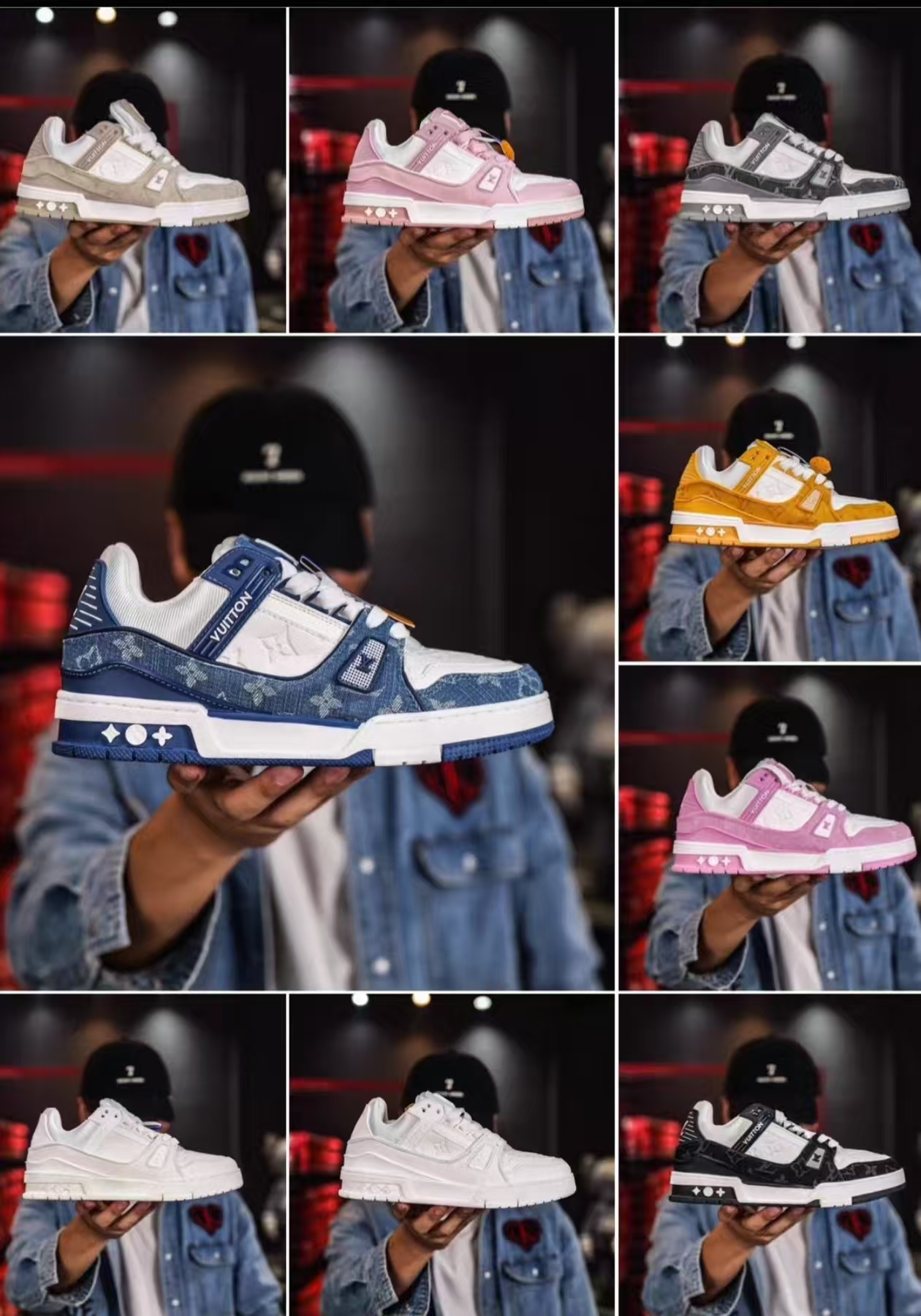 Designer Shoes Luxury View For Men Trainers women Sneakers Blue Denim black Snake Skin women casual Skate Sneaker men platform France Logo Embossed Trainer size 36-45