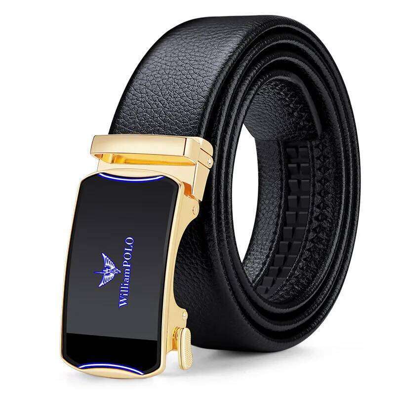 Leather men's leather automatic buckle business first layer cowhide youth casual simple belt men trend Z260226