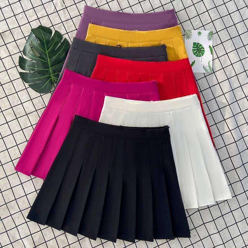 Women's Skirt Summer Clothes Pink Korean Style Preppy School Uniform For Girls Black Pleated Mini Tennis Skirts With Shorts Z260314