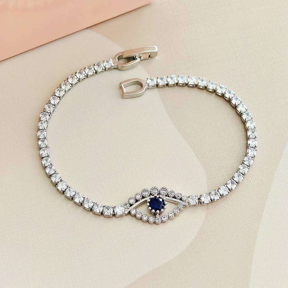 New Arrival Best Sellers Unique Design Blue Silver Color Eye Bracelet Bangle for Women Party Gift Jewelry S8418 Z260313