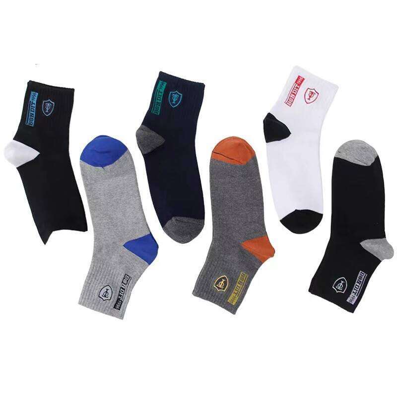 5 Pairs of Autumn Winter MEN'S Sports for Summer Leisure, Sweat Wicking, Lightweight and Breathable Basketball Socks Z260314