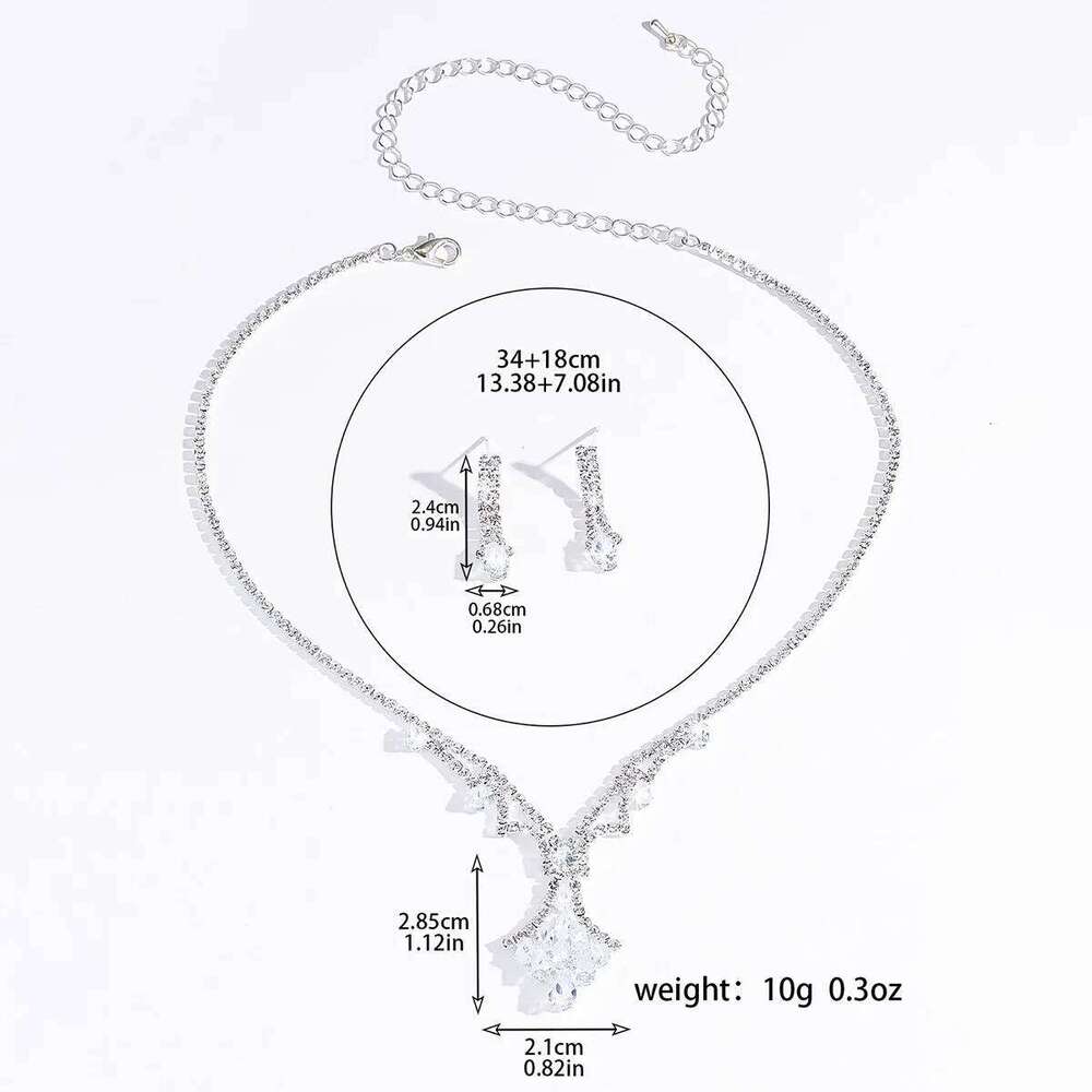 3PC Women's Fashion Design Water Drop Necklace Earrings Jewelry Set Wedding Party Festival Gift Z260313